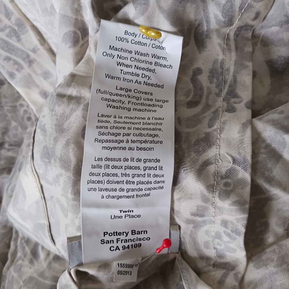 Pottery Barn Twin Duvet Cover